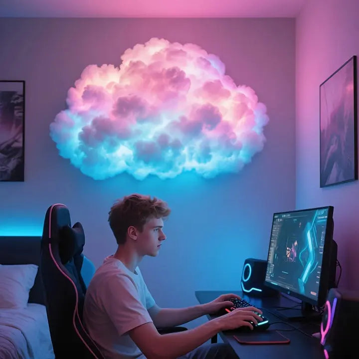 CloudAura | LED Wolkenlampe für die Wand mit RGB, App und USB