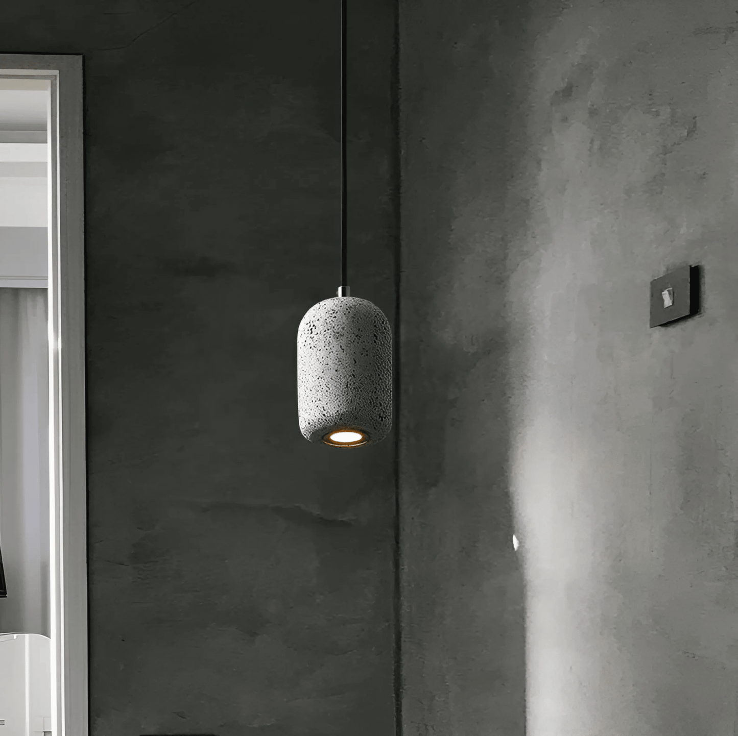 Kiva Cast | lampada a sospensione in cemento dal design industriale con tecnologia LED