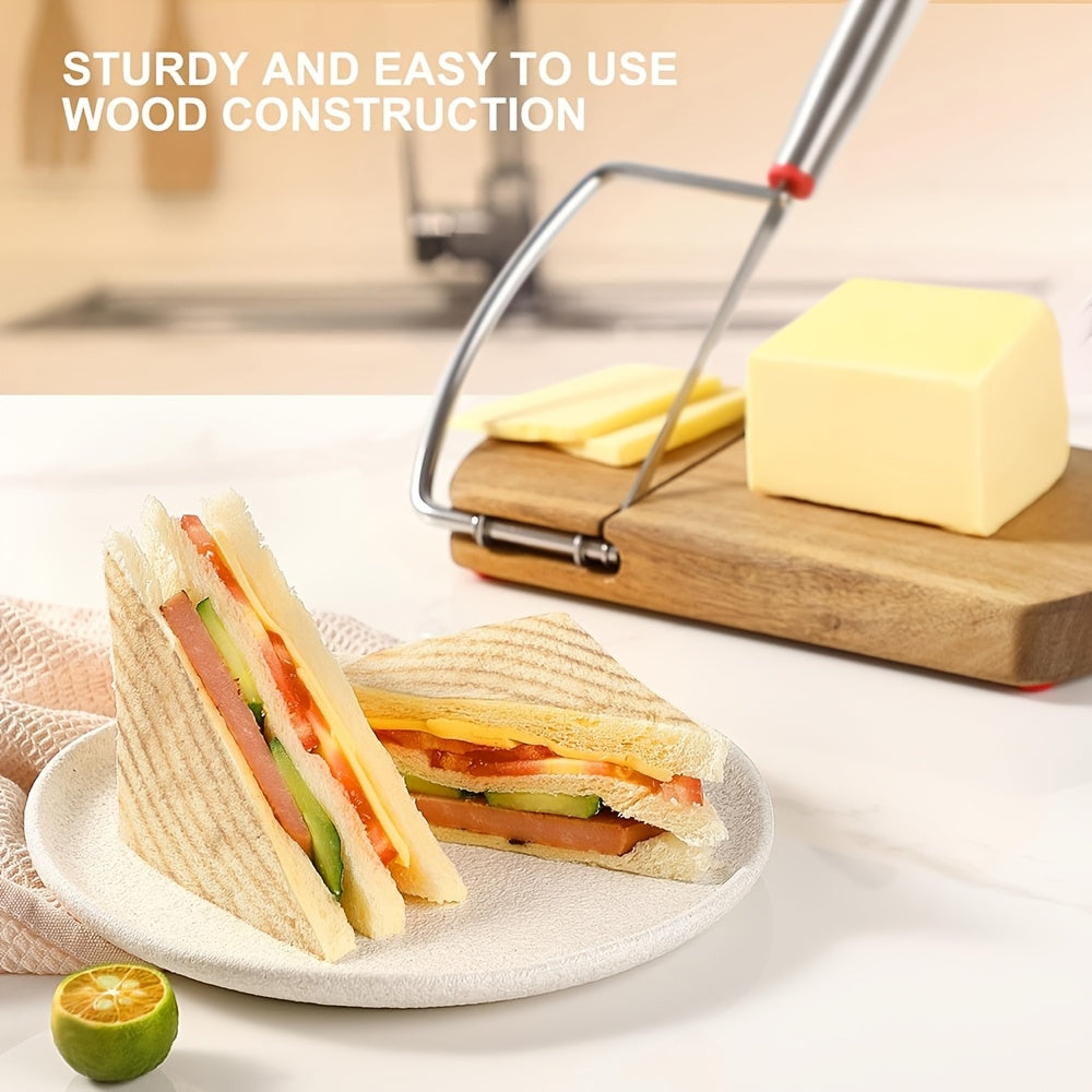 Cortador de queso con alambre y tabla para servir