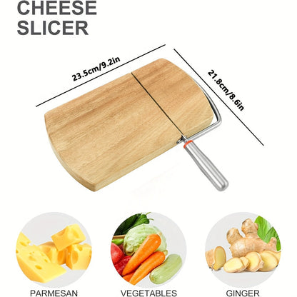 Cortador de queso con alambre y tabla para servir