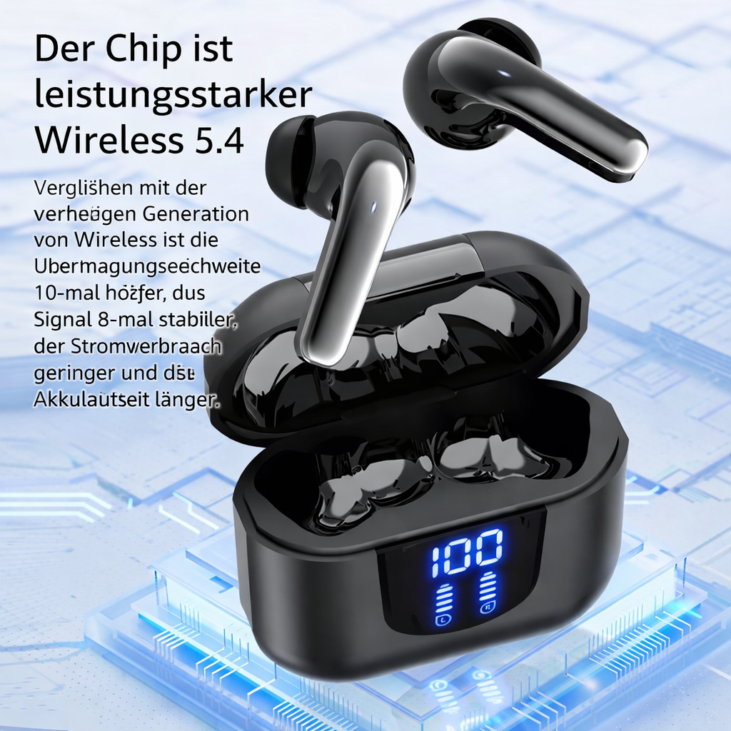 Tonvira | Kabellose In-Ear Kopfhörer mit Ladebox und 30 h Akkulaufzeit