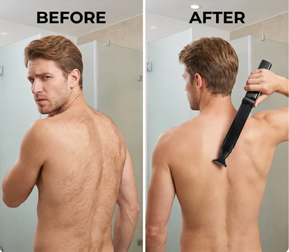 Glidara | Afeitadora corporal para espalda y hombros con mango plegable y batería recargable