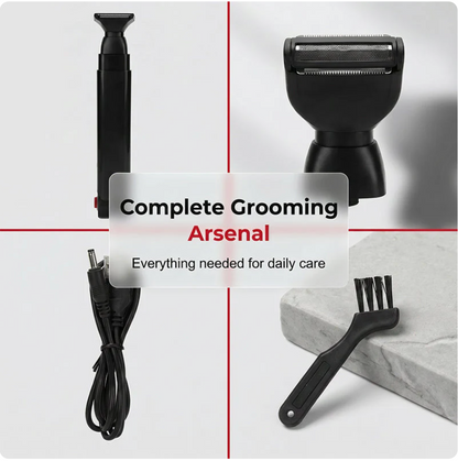 Glidara | Afeitadora corporal para espalda y hombros con mango plegable y batería recargable