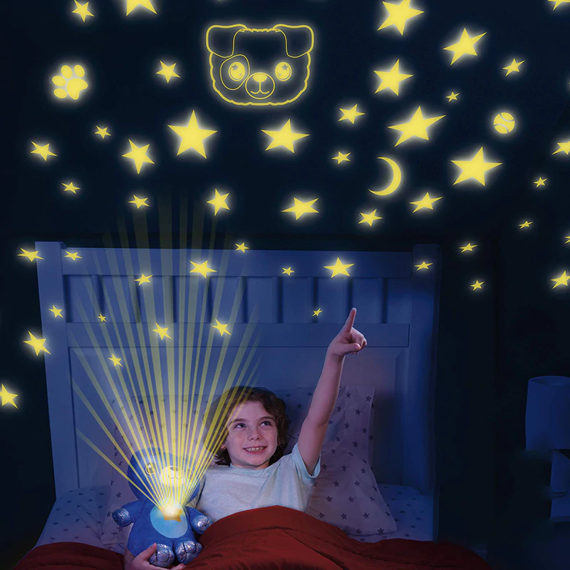 Nubelo | Kuscheltier mit Sternenprojektor, 6 Lichtfarben und Abschaltautomatik