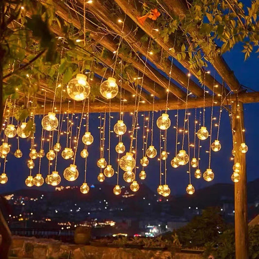 Orbinea | LED Lichtervorhang außen mit Kugellichtern, IP44