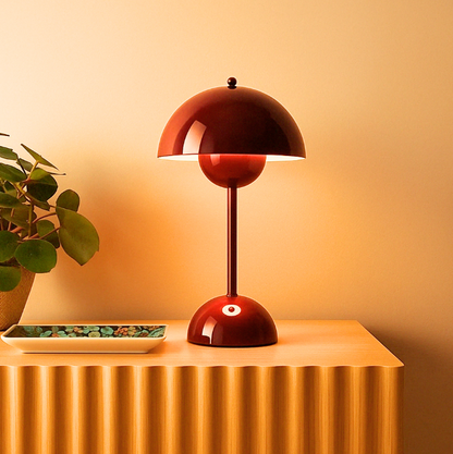 Retrova | Kabellose LED Tischlampe im Retro-Design mit Akku, Touch-dimmbar