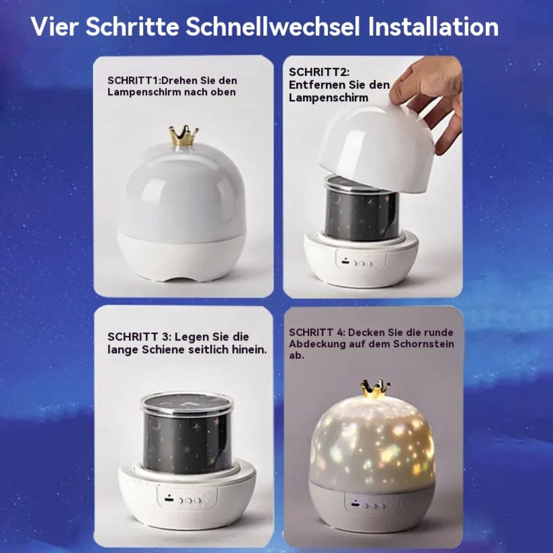 Traumilo | Sternenhimmel Projektor Kinder, 2in1 Nachtlicht mit USB