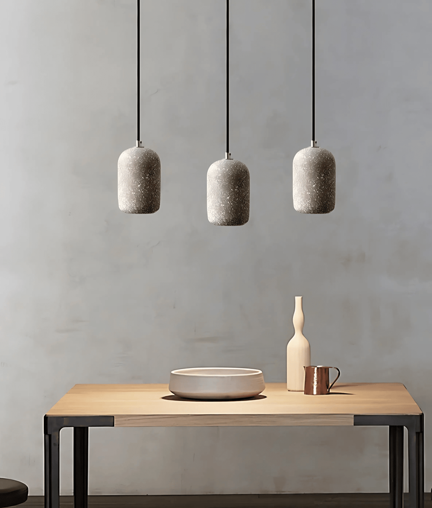Kiva Cast | lampada a sospensione in cemento dal design industriale con tecnologia LED