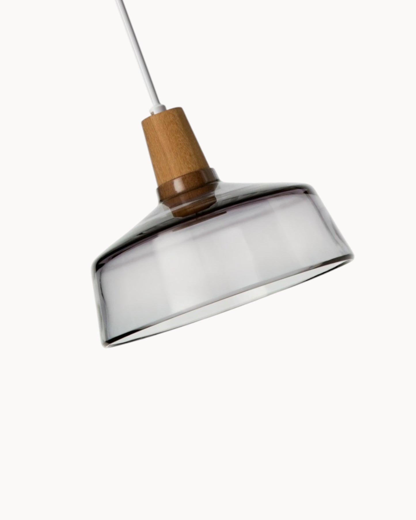 Lampada Loft – Lampada in vetro scandinava moderna con base in legno (E27)