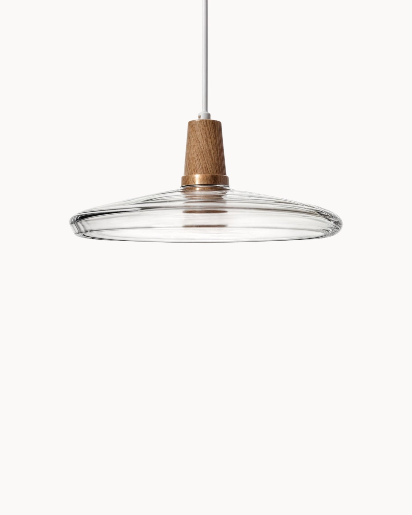 Lampada Loft – Lampada in vetro scandinava moderna con base in legno (E27)