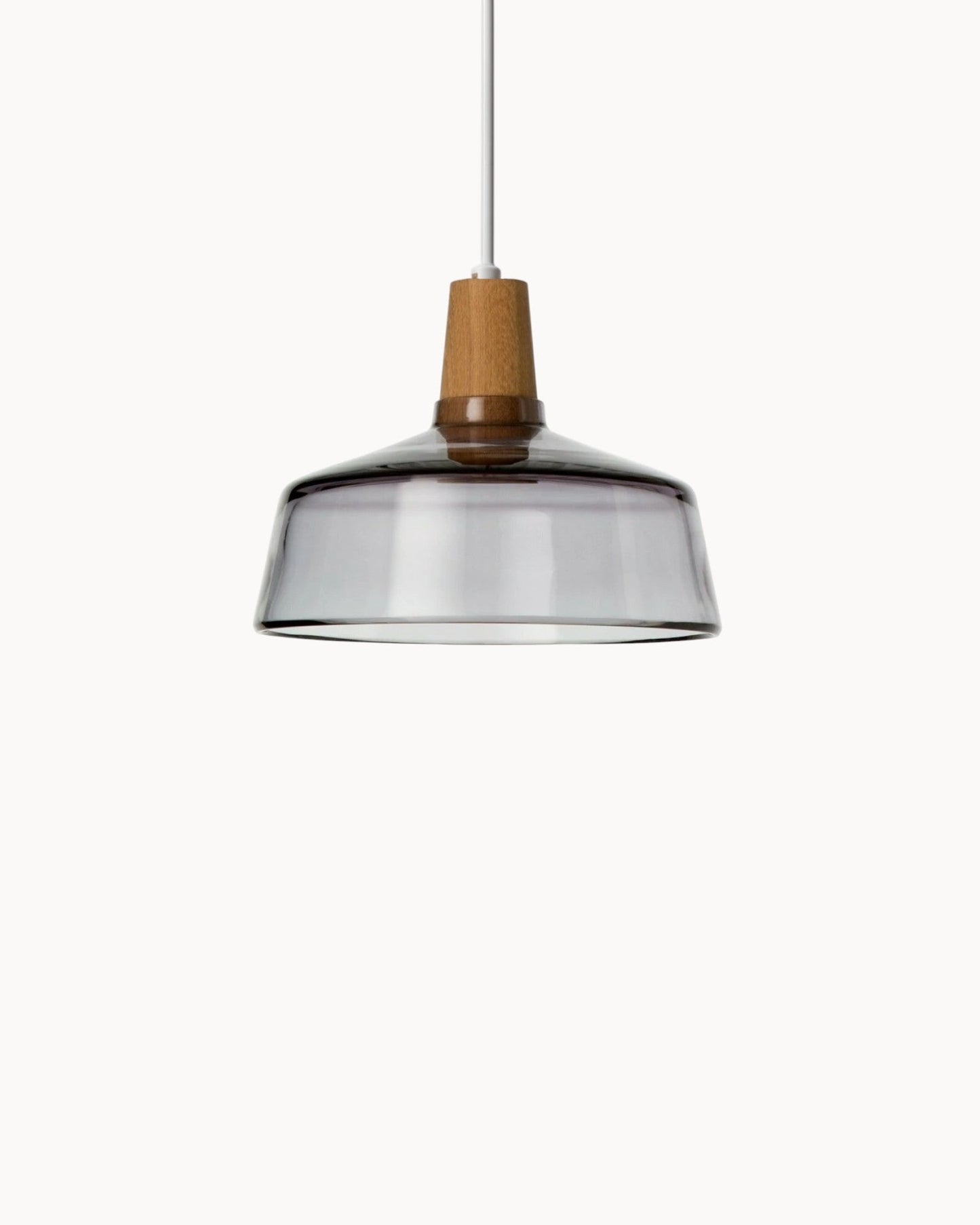 Lampada Loft – Lampada in vetro scandinava moderna con base in legno (E27)
