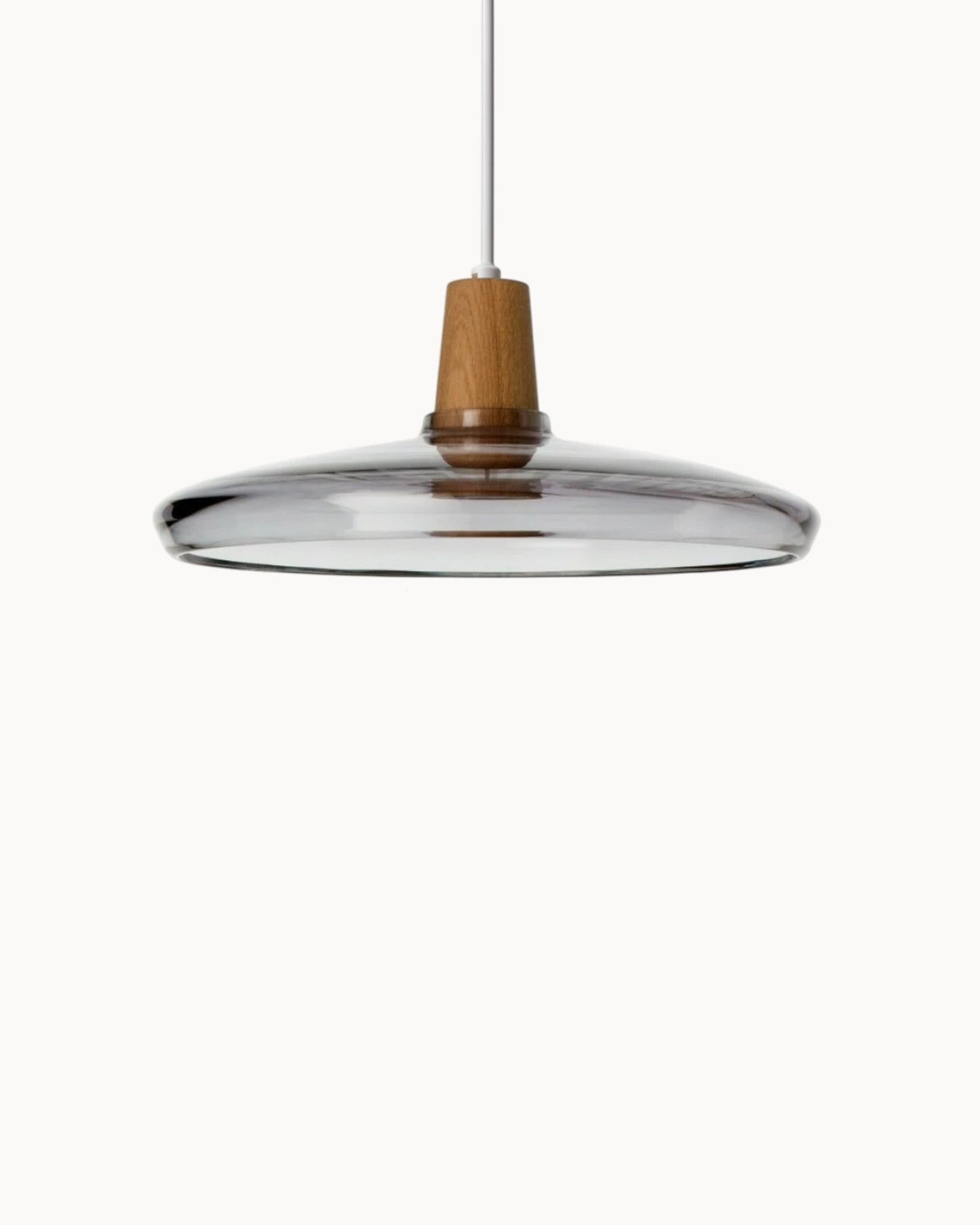 Lampada Loft – Lampada in vetro scandinava moderna con base in legno (E27)