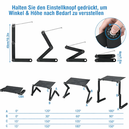 Liftora | Aluminium Laptop Stand, Height-Adjustable from 4 to 49 cm
