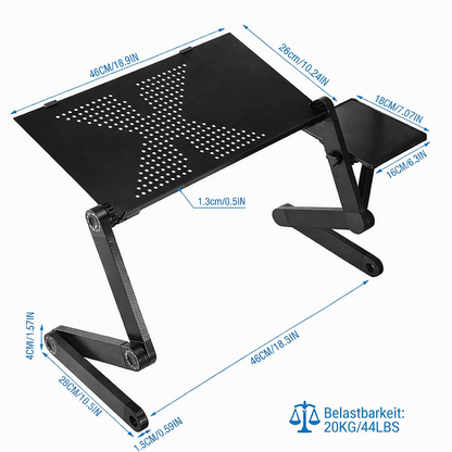Liftora | Aluminium Laptop Stand, Height-Adjustable from 4 to 49 cm