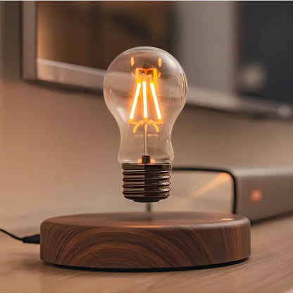 Aerolight Nova | Lampadina LED magnetica sospesa con base in legno