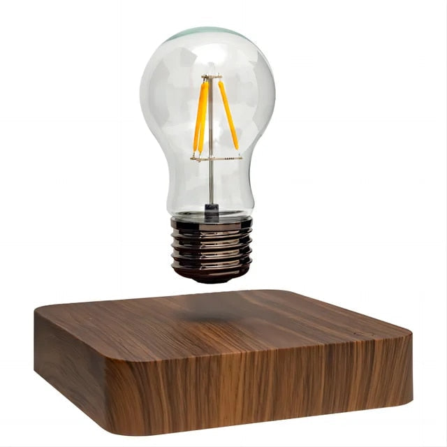 Aerolight Nova | Lampadina LED magnetica sospesa con base in legno