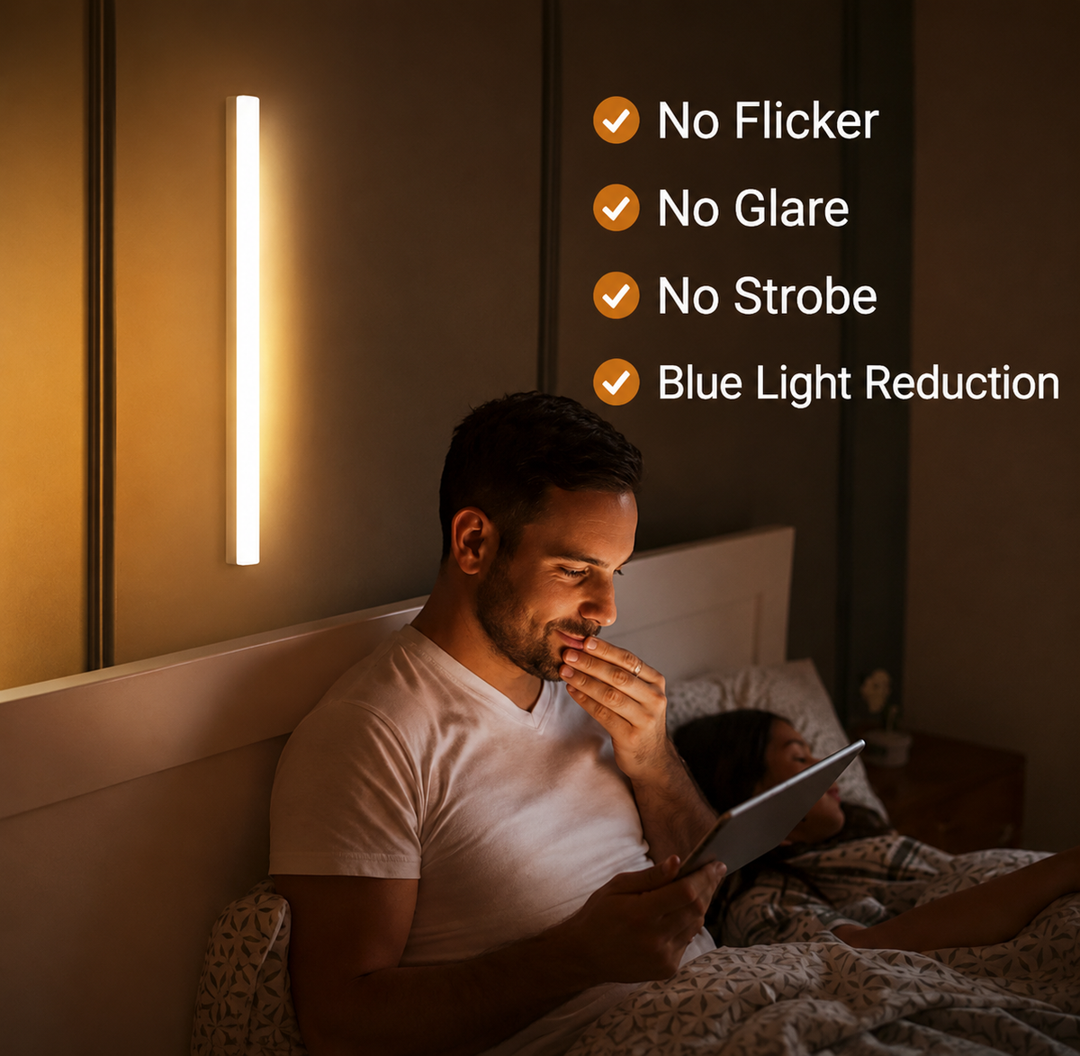 Senvora | Nachtlicht mit Bewegungsmelder als LED Lichtleiste für Schrank und Flur