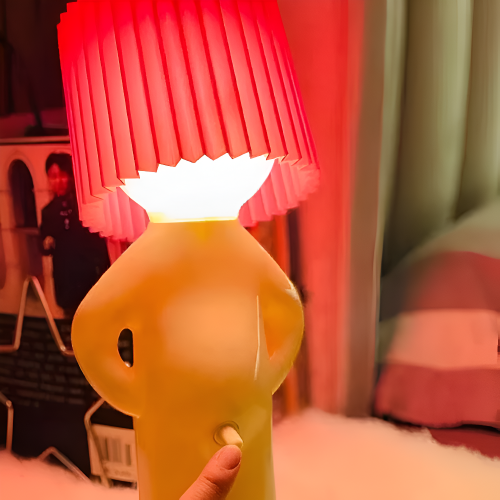 LumoPal Shy | Lampada da tavolo LED a forma di figura – dimmerabile e decorativa