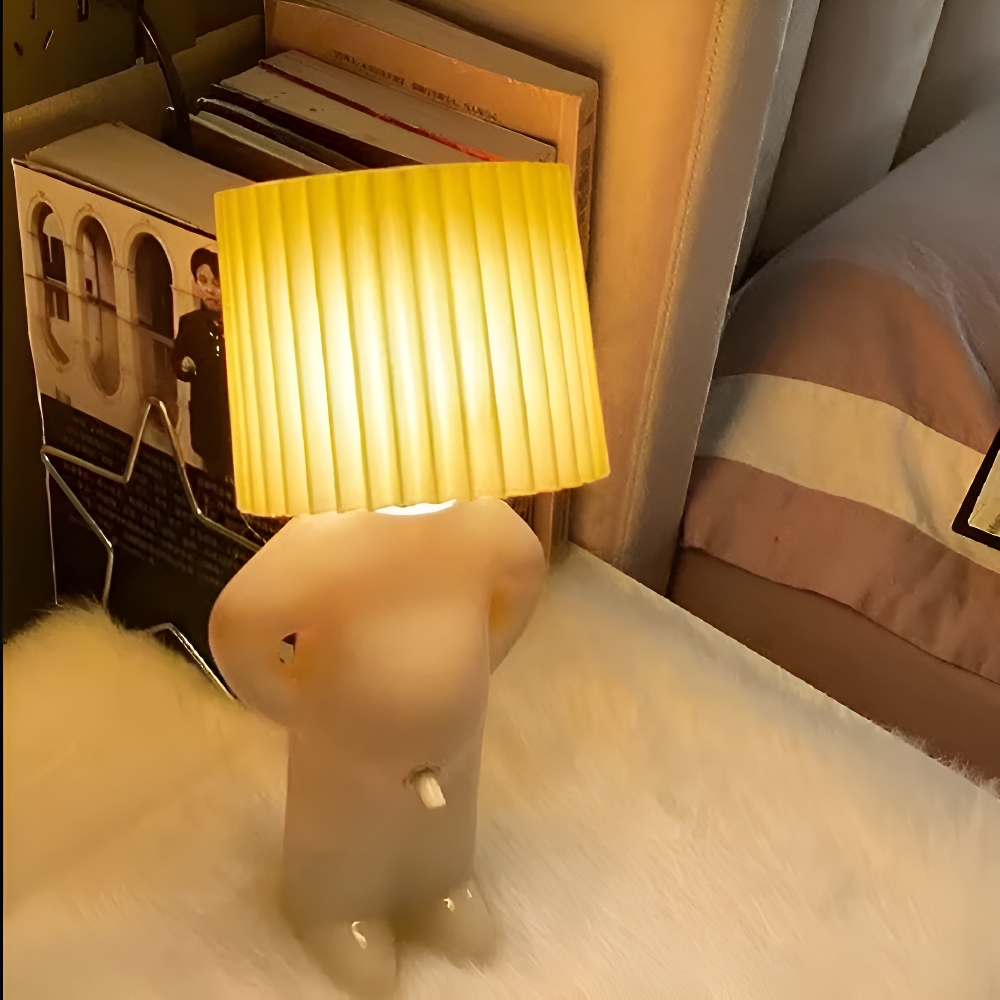 LumoPal Shy | Lampada da tavolo LED a forma di figura – dimmerabile e decorativa