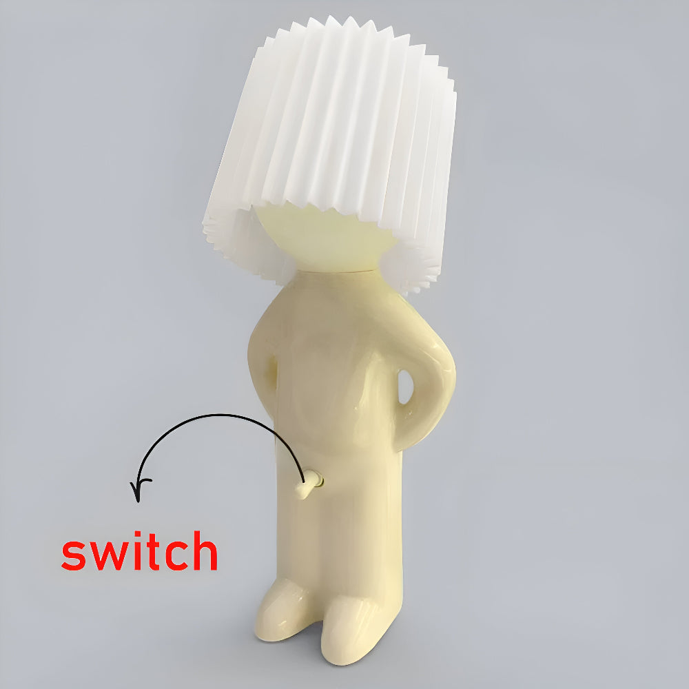 LumoPal Shy | Lampada da tavolo LED a forma di figura – dimmerabile e decorativa