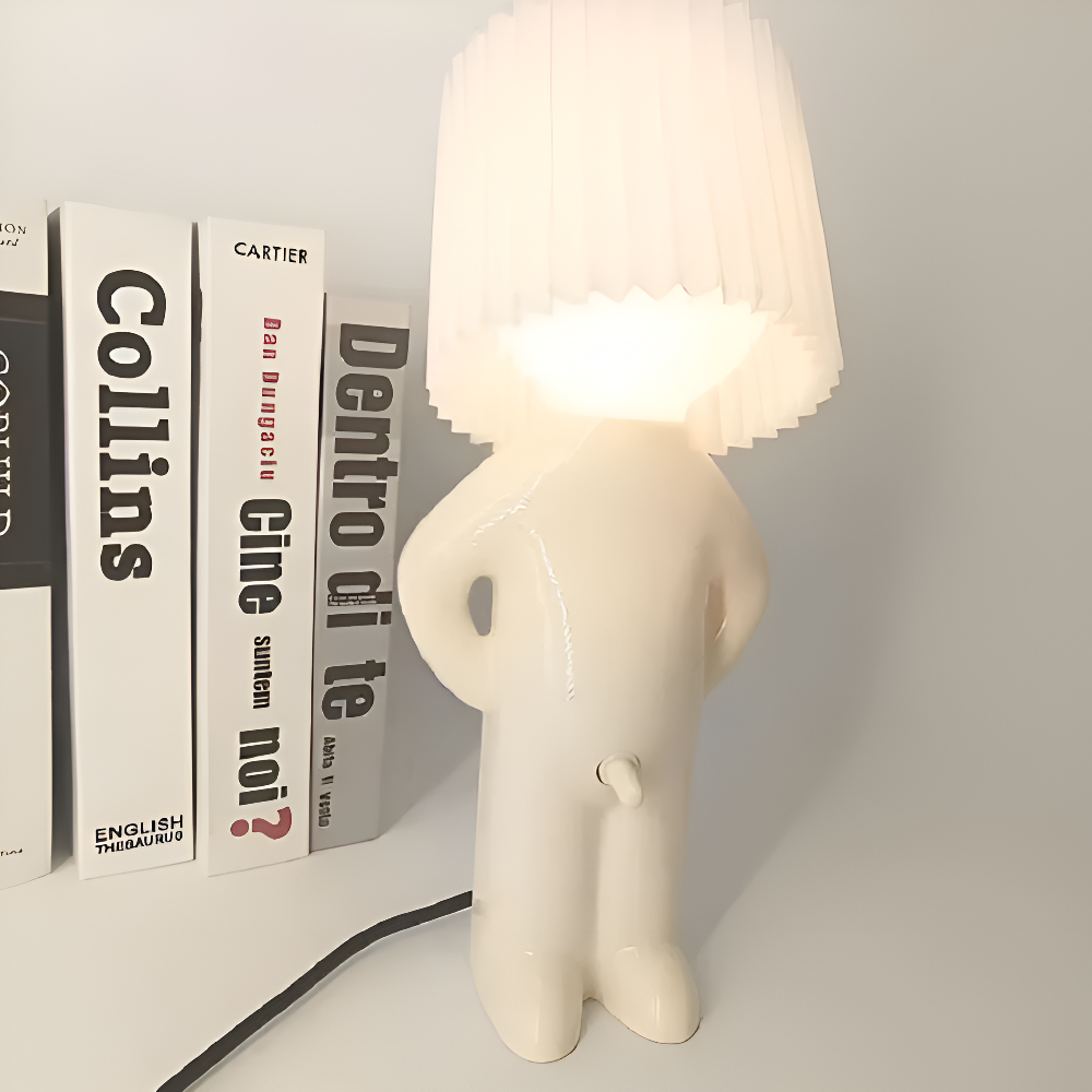 LumoPal Shy | Lampada da tavolo LED a forma di figura – dimmerabile e decorativa