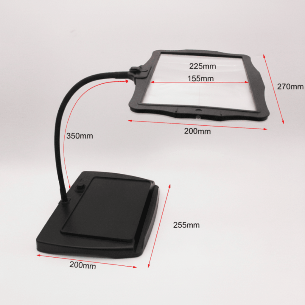 Luminara | Elegante Tischlupe mit Flexiblem Arm und LED-Beleuchtung 2