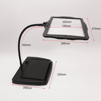 Luminara | Elegante Tischlupe mit Flexiblem Arm und LED-Beleuchtung 2