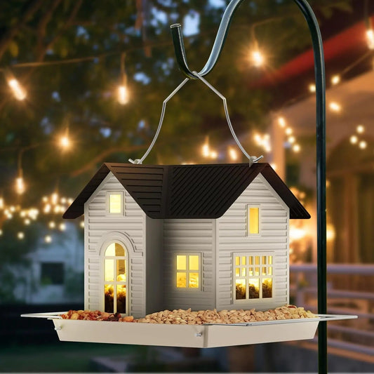 Lunara | Elegantes Vogelhaus mit Solar-LED-Beleuchtung 0