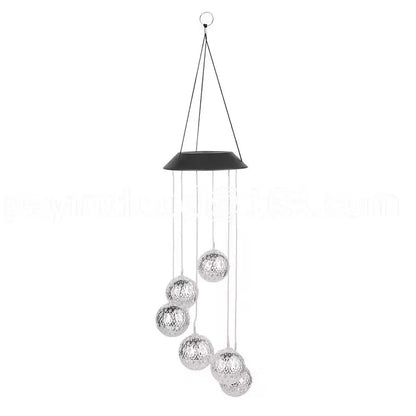 Lunara | Solar-Windspiel aus Metall mit Farbwechsel-LED für den Garten 1