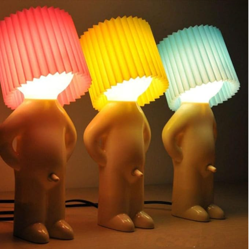 Grinsola | Lustige Schreibtischlampe im Figuren-Design aus ABS mit E27-Fassung