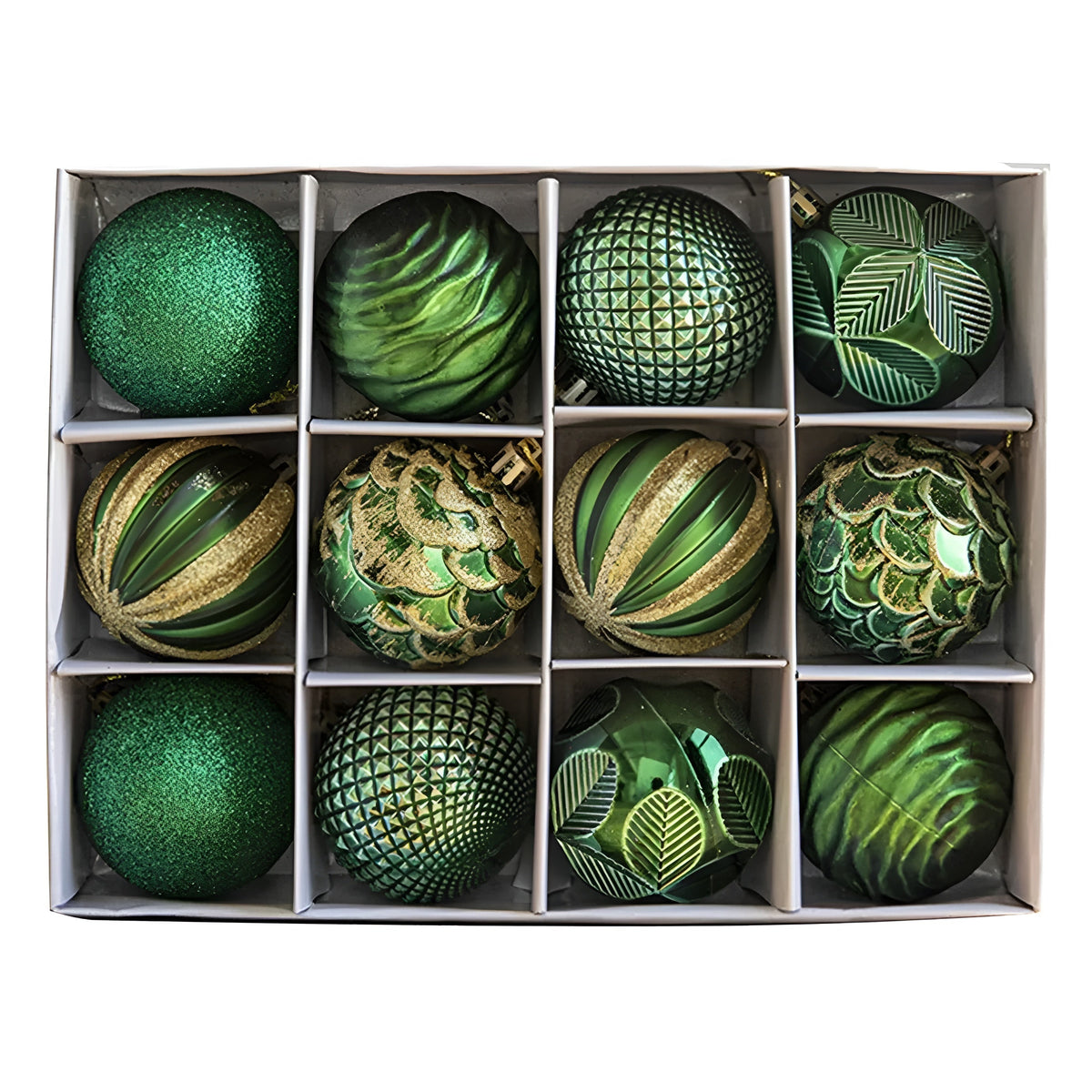 Luxuriöse Weihnachtskugeln Set | 24-teilige Christbaumkugeln