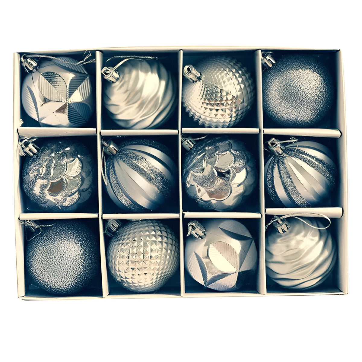 Luxuriöse Weihnachtskugeln Set | 24-teilige Christbaumkugeln | Edle Weihnachtsdeko in Grün, Silber, Rot, Rosa & Champagner