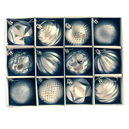 Luxuriöse Weihnachtskugeln Set | 24-teilige Christbaumkugeln | Edle Weihnachtsdeko in Grün, Silber, Rot, Rosa & Champagner