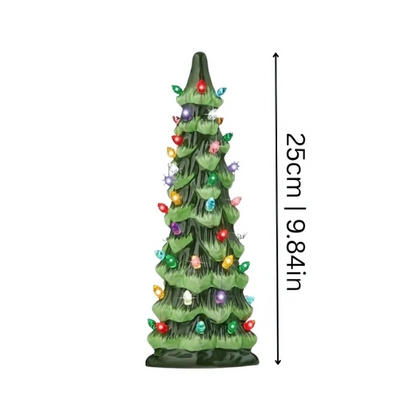 Branela | LED Weihnachtsbaum aus Keramik mit Timer und Batteriebetrieb