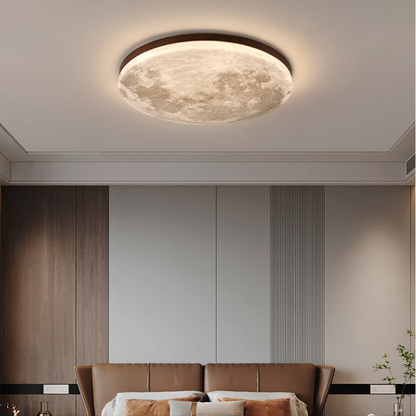 Lunavera | LED Deckenleuchte in Mondform aus Acryl und Metall, dimmbar