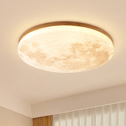 Lunavera | LED Deckenleuchte in Mondform aus Acryl und Metall, dimmbar