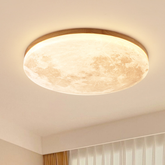 Lunavera | LED Deckenleuchte in Mondform aus Acryl und Metall, dimmbar