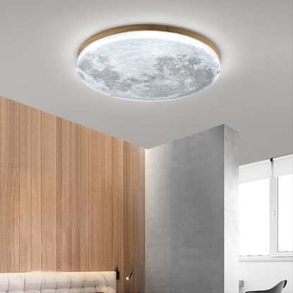 Lunavera | LED Deckenleuchte in Mondform aus Acryl und Metall, dimmbar