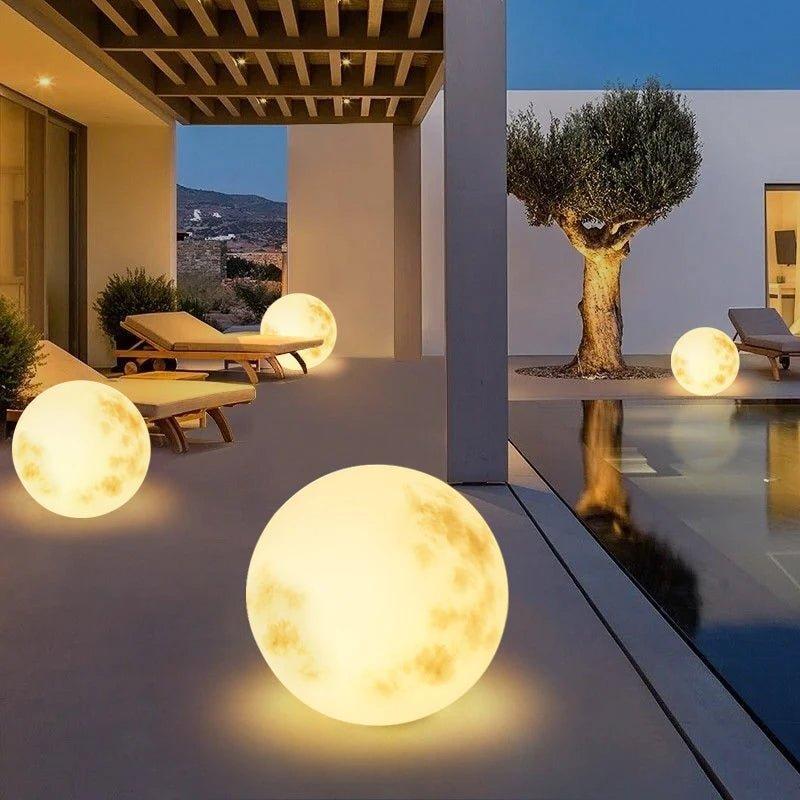 Lunara Glóma | Lampada da giardino LED ricaricabile a forma di luna