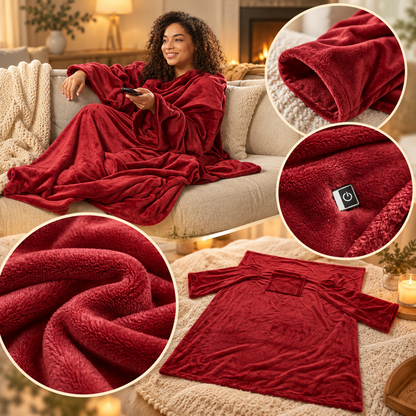 Armelino | Coperta riscaldante con maniche, 3 livelli di calore e spegnimento dopo 30 minuti