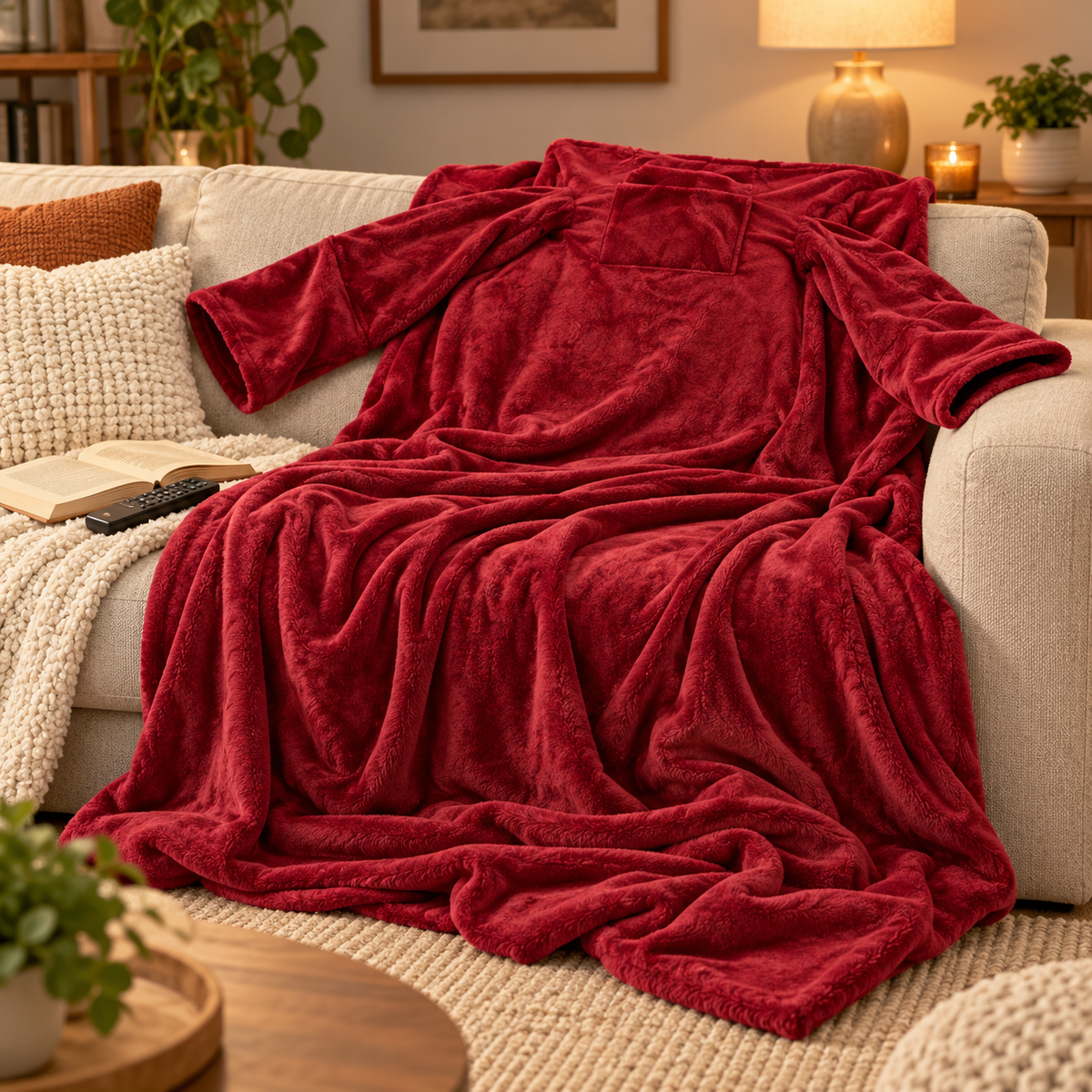 Armelino | Coperta riscaldante con maniche, 3 livelli di calore e spegnimento dopo 30 minuti