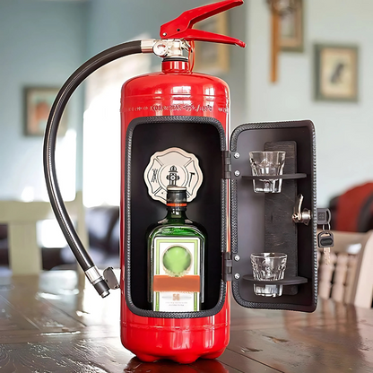 Durstino | Handgefertigte Minibar aus einem echten Feuerlöscher, Industrie-Look