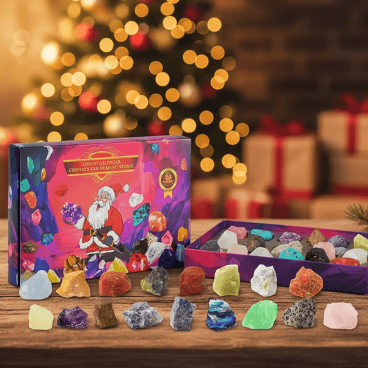 Gemmora | Calendario dell'Avvento per bambini con 24 pietre preziose e cristalli