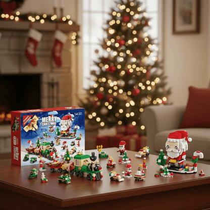 Bauleno | Adventskalender Kinder mit 12 Bausteinen für einen Weihnachtsbaum