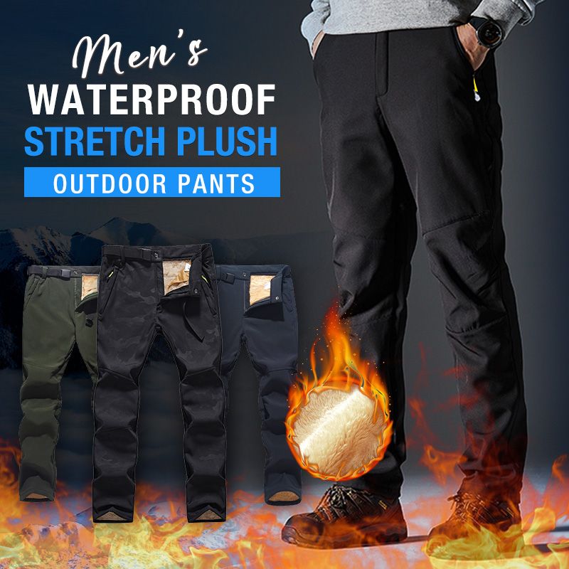 WinterKraft | Pantaloni termici da uomo per esterni con fodera in peluche, impermeabili e antivento