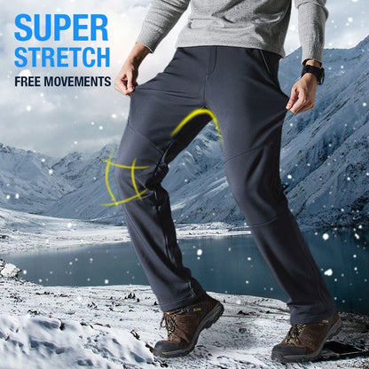 WinterKraft | Pantaloni termici da uomo per esterni con fodera in peluche, impermeabili e antivento