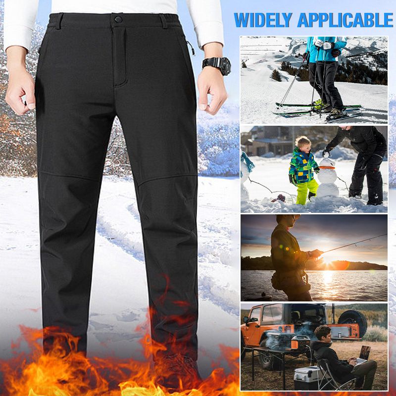 WinterKraft | Pantaloni termici da uomo per esterni con fodera in peluche, impermeabili e antivento