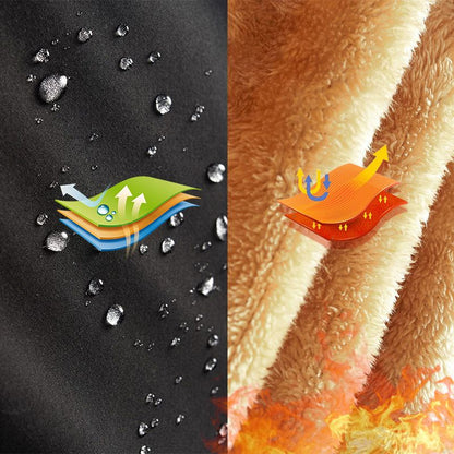 WinterKraft | Pantaloni termici da uomo per esterni con fodera in peluche, impermeabili e antivento
