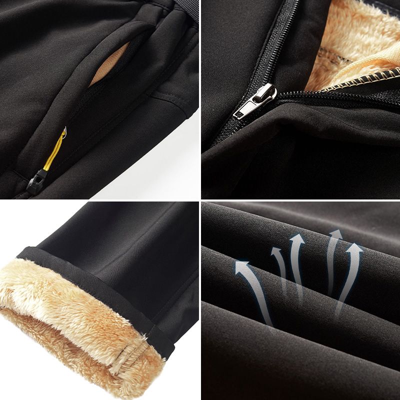 WinterKraft | Pantaloni termici da uomo per esterni con fodera in peluche, impermeabili e antivento