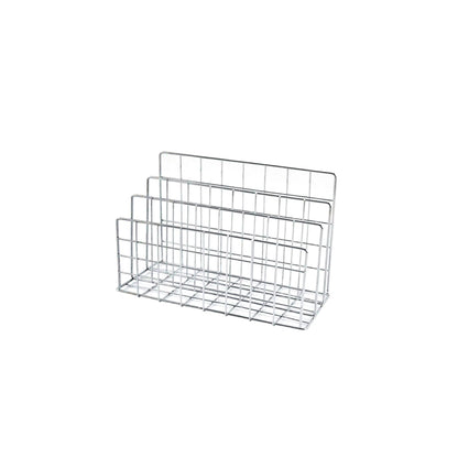 Ferro Grid | metallic table rack with mesh structure for magazines & kitchen